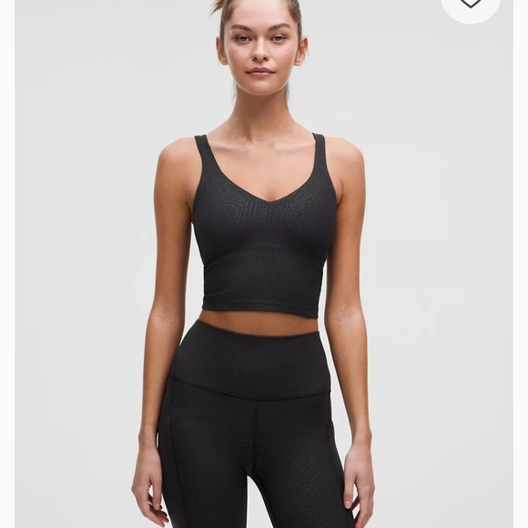 lululemon Align Tops - Black Tank Top with V-Neck and Wide Straps